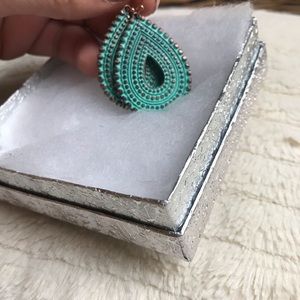 Dangle Earrings green and gold